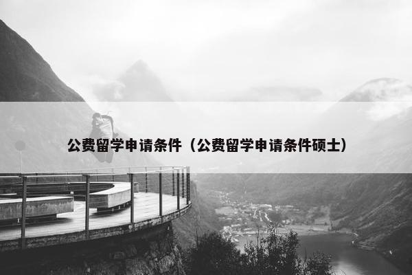 公费留学申请条件（公费留学申请条件硕士）
