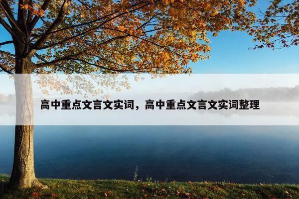 高中重点文言文实词，高中重点文言文实词整理