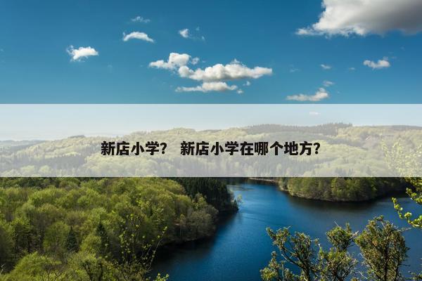 新店小学？ 新店小学在哪个地方？