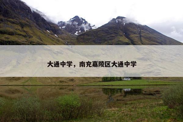 大通中学，南充嘉陵区大通中学
