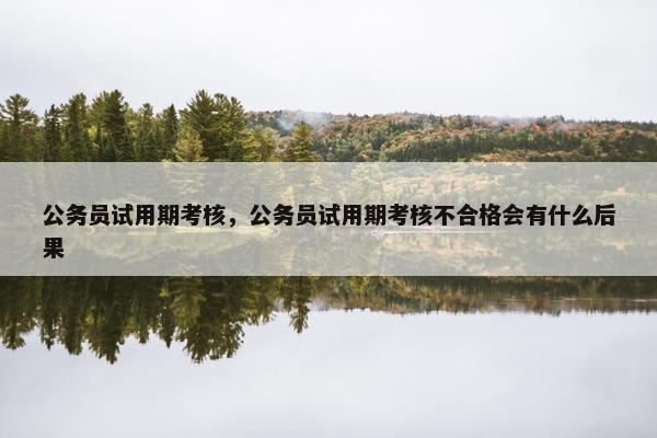 公务员试用期考核，公务员试用期考核不合格会有什么后果