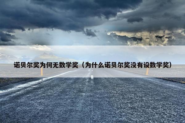 诺贝尔奖为何无数学奖（为什么诺贝尔奖没有设数学奖）