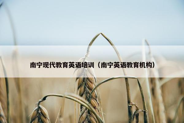 南宁现代教育英语培训（南宁英语教育机构）