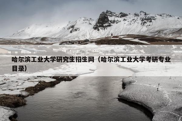 哈尔滨工业大学研究生招生网（哈尔滨工业大学考研专业目录）
