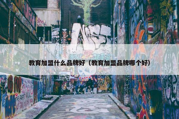 教育加盟什么品牌好（教育加盟品牌哪个好）