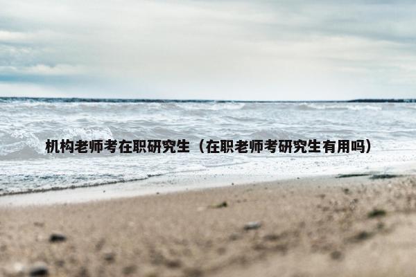 机构老师考在职研究生（在职老师考研究生有用吗）