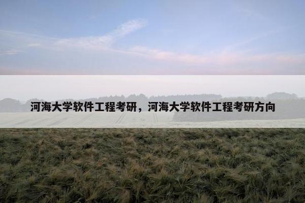 河海大学软件工程考研，河海大学软件工程考研方向