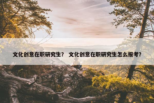 文化创意在职研究生？ 文化创意在职研究生怎么报考？