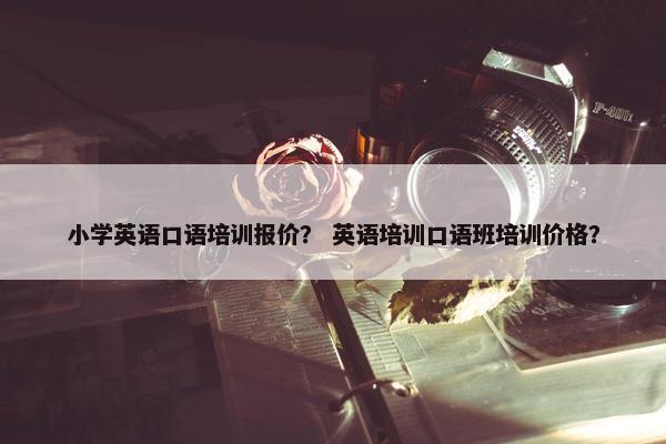 小学英语口语培训报价？ 英语培训口语班培训价格？