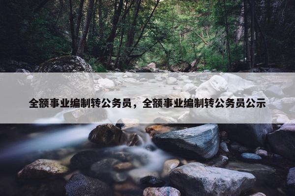 全额事业编制转公务员，全额事业编制转公务员公示