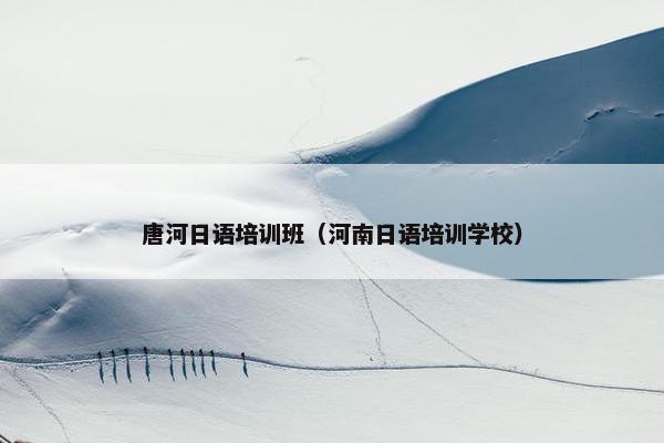 唐河日语培训班（河南日语培训学校）