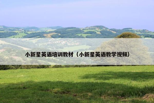 小新星英语培训教材（小新星英语教学视频）