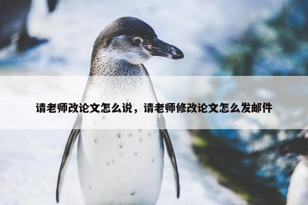 请老师改论文怎么说，请老师修改论文怎么发邮件