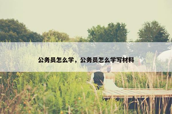 公务员怎么学，公务员怎么学写材料