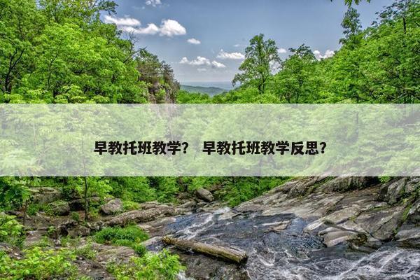 早教托班教学？ 早教托班教学反思？