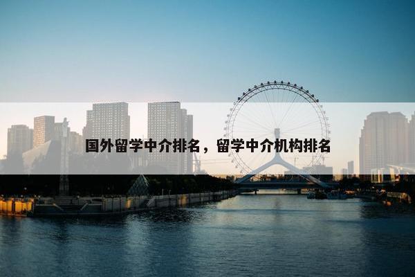国外留学中介排名，留学中介机构排名