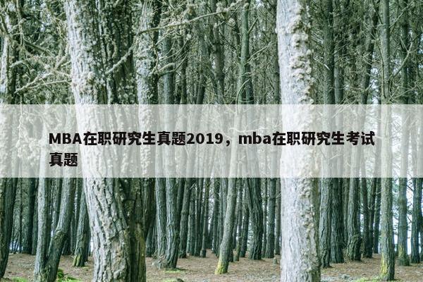 MBA在职研究生真题2019，mba在职研究生考试真题