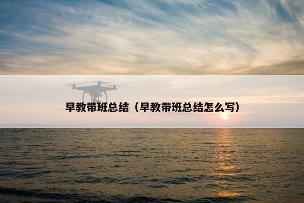 早教带班总结（早教带班总结怎么写）