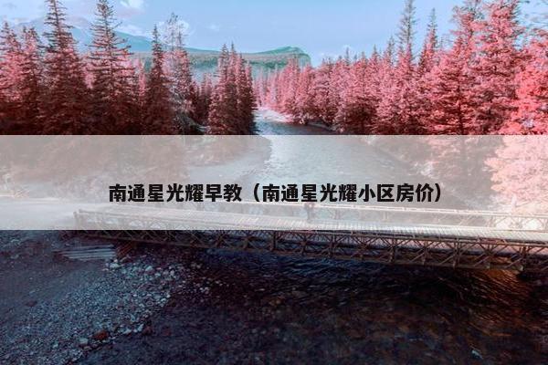 南通星光耀早教（南通星光耀小区房价）
