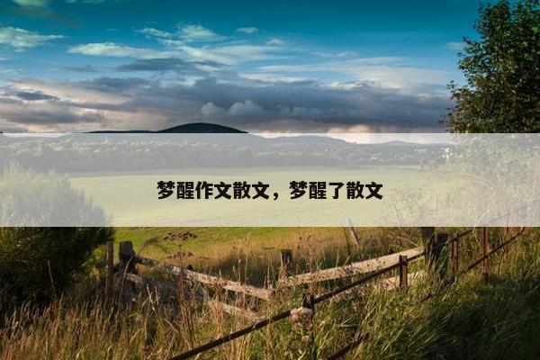 梦醒作文散文，梦醒了散文
