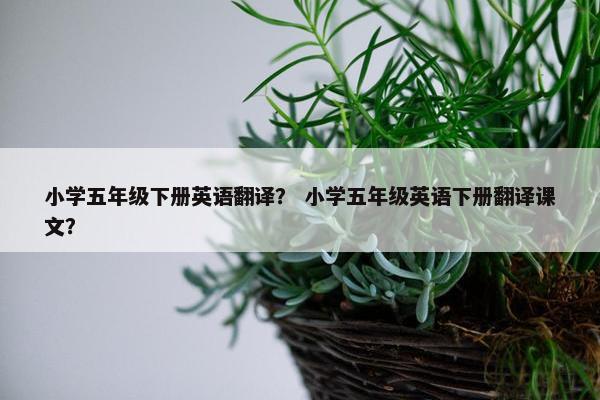 小学五年级下册英语翻译？ 小学五年级英语下册翻译课文？