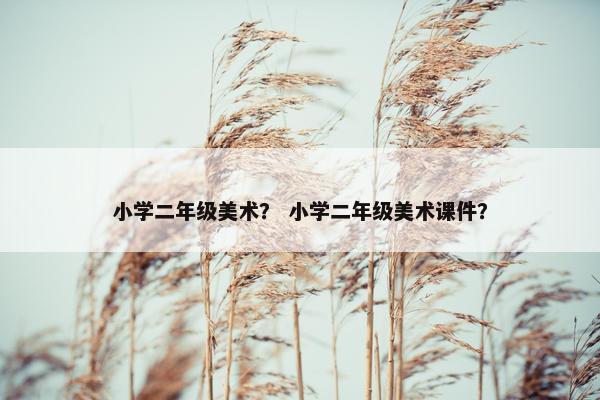 小学二年级美术？ 小学二年级美术课件？