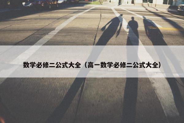 数学必修二公式大全（高一数学必修二公式大全）