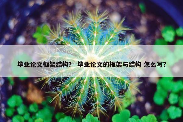 毕业论文框架结构？ 毕业论文的框架与结构 怎么写？