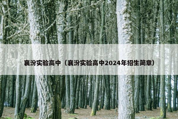 襄汾实验高中（襄汾实验高中2024年招生简章）