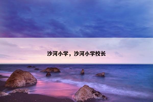 沙河小学，沙河小学校长
