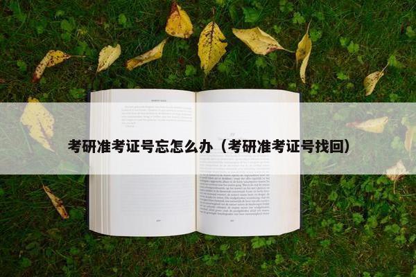 考研准考证号忘怎么办（考研准考证号找回）