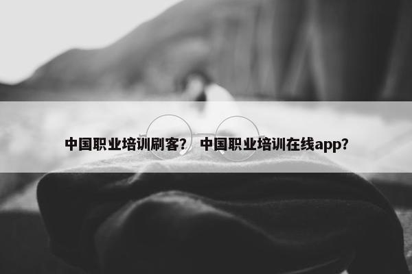 中国职业培训刷客？ 中国职业培训在线app？