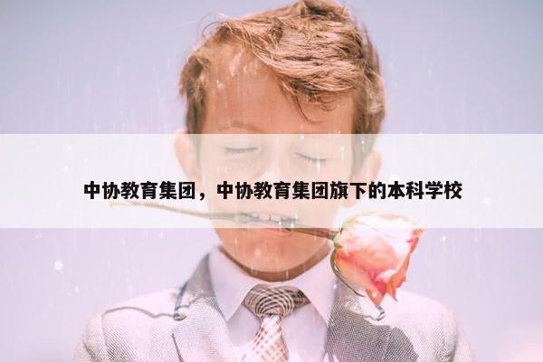 中协教育集团，中协教育集团旗下的本科学校