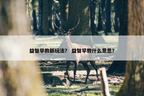 益智早教新玩法？ 益智早教什么意思？