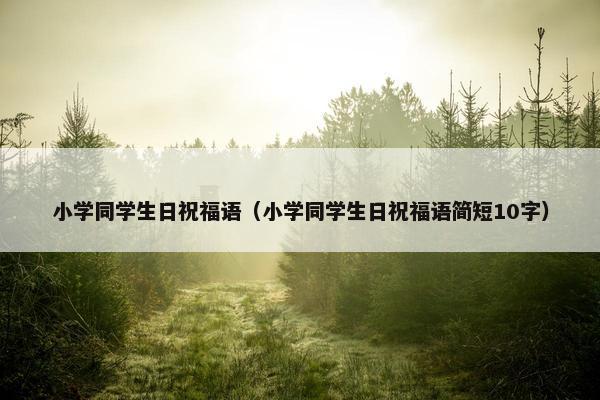 小学同学生日祝福语（小学同学生日祝福语简短10字）