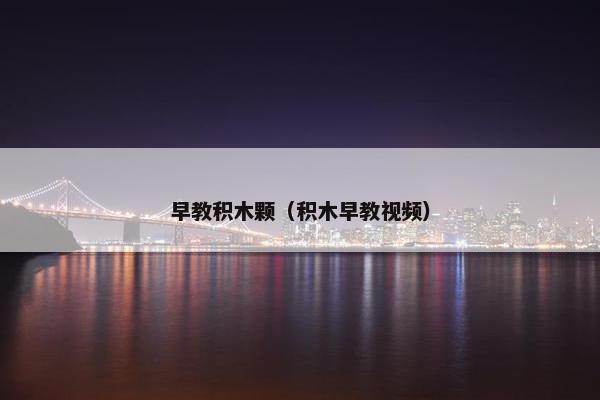 早教积木颗（积木早教视频）