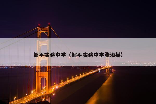 邹平实验中学（邹平实验中学张海英）