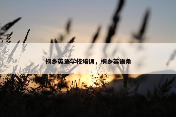 桐乡英语学校培训，桐乡英语角