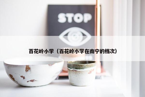 百花岭小学（百花岭小学在南宁的档次）