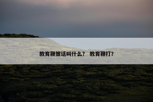 教育鞭策话叫什么？ 教育鞭打？