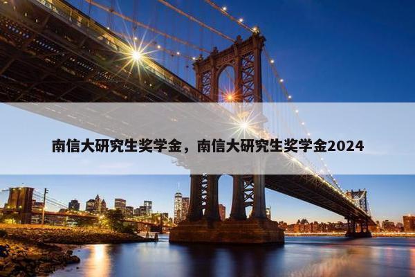 南信大研究生奖学金，南信大研究生奖学金2024