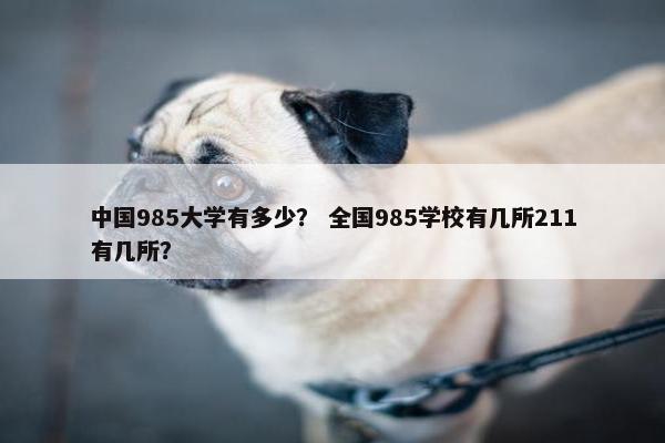 中国985大学有多少？ 全国985学校有几所211有几所？