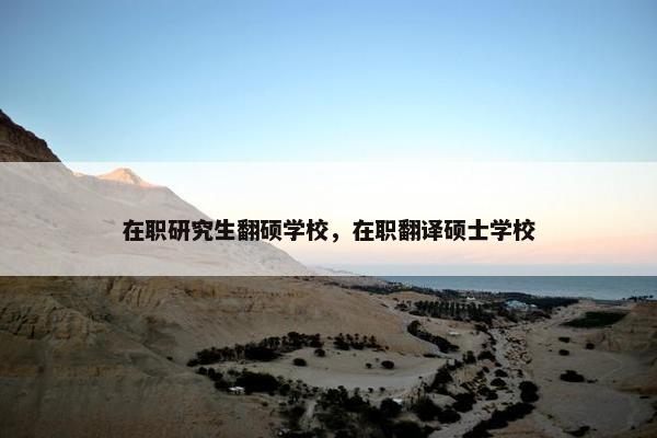 在职研究生翻硕学校，在职翻译硕士学校