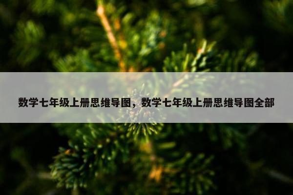 数学七年级上册思维导图，数学七年级上册思维导图全部