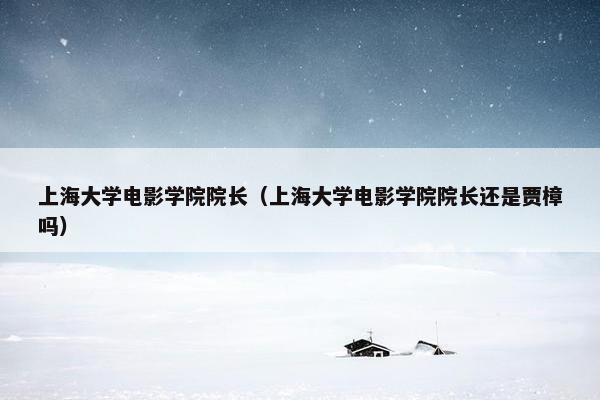 上海大学电影学院院长（上海大学电影学院院长还是贾樟吗）