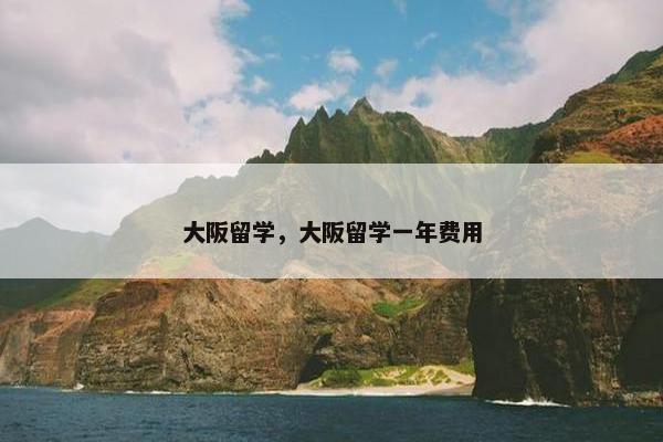 大阪留学，大阪留学一年费用