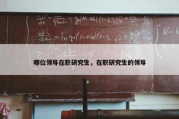 哪位领导在职研究生，在职研究生的领导