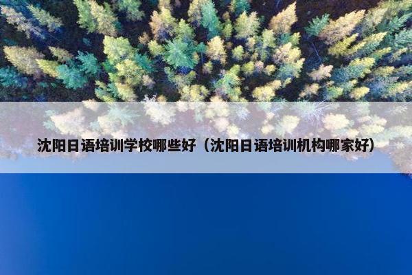 沈阳日语培训学校哪些好（沈阳日语培训机构哪家好）