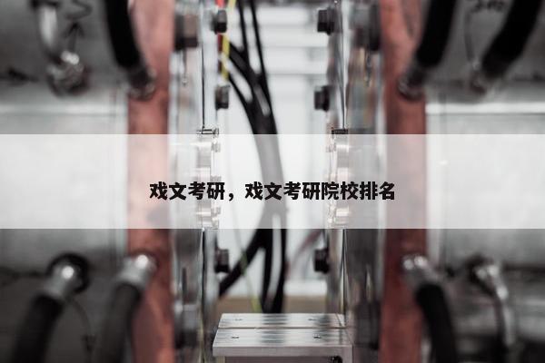 戏文考研，戏文考研院校排名