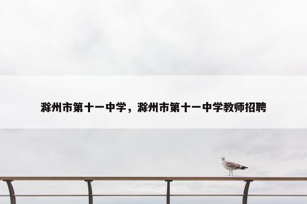 滁州市第十一中学，滁州市第十一中学教师招聘